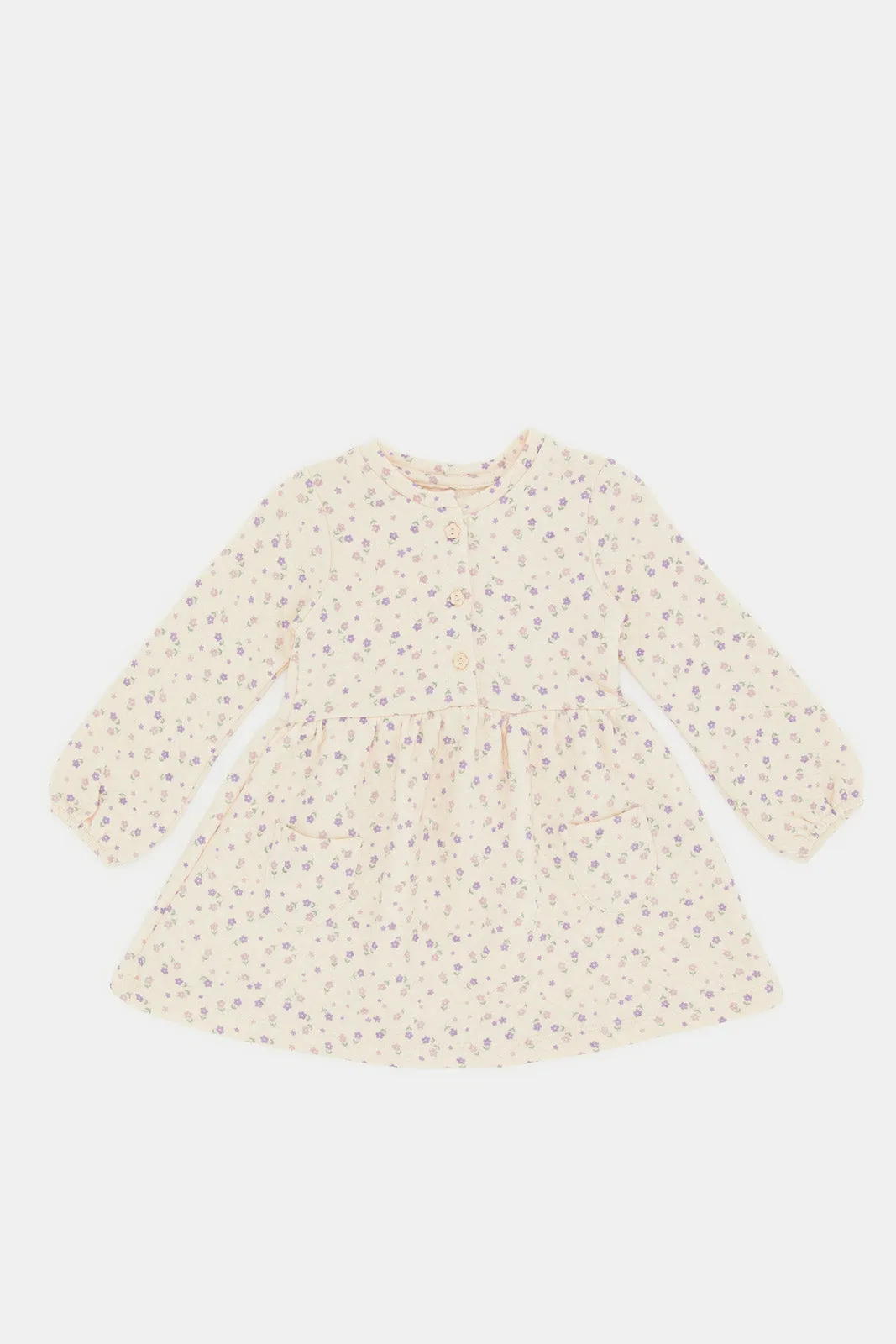 Infant Girls Ivory Quilted Dress
