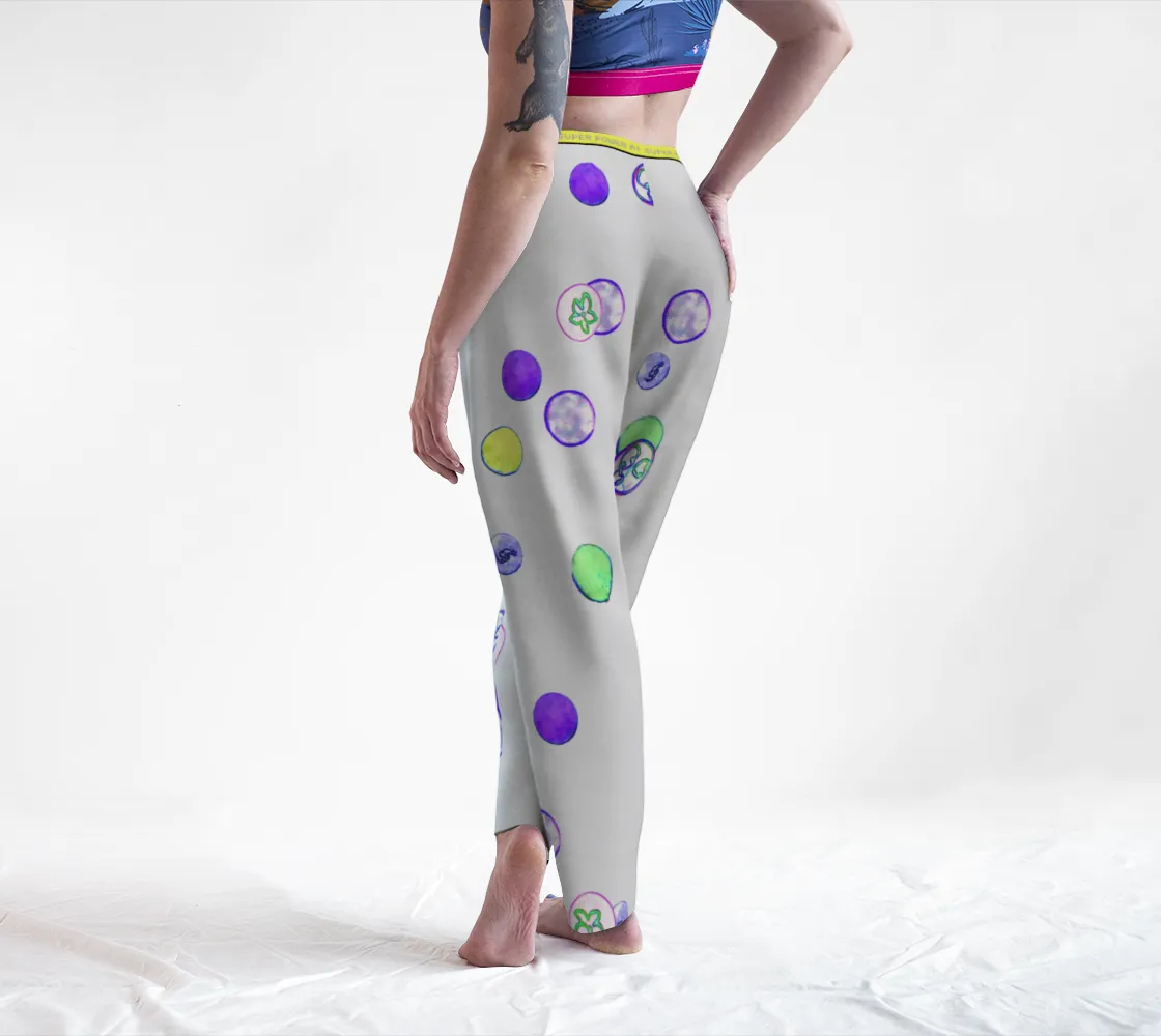 Insook Hwang's Art_Lounge Pants__Energyballs_gray#1_yellowband