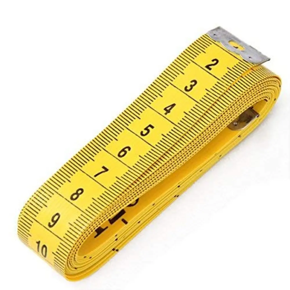 IONIX Measuring Inch Tape for Measurement for the body, Tailor, Sewing, Dress Making, 150 cm (Yellow Pack of 01)