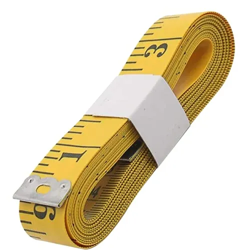 IONIX Measuring Inch Tape for Measurement for the body, Tailor, Sewing, Dress Making, 150 cm (Yellow Pack of 01)