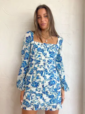 Issy Reign Dress in Bluebells