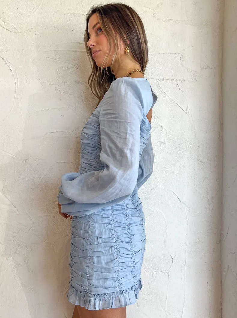 Issy Reign Dress in Sky Blue