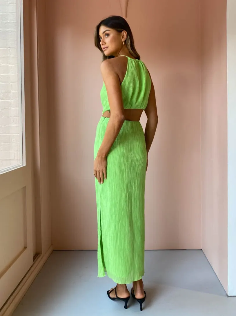 Issy Siren Dress in Lime
