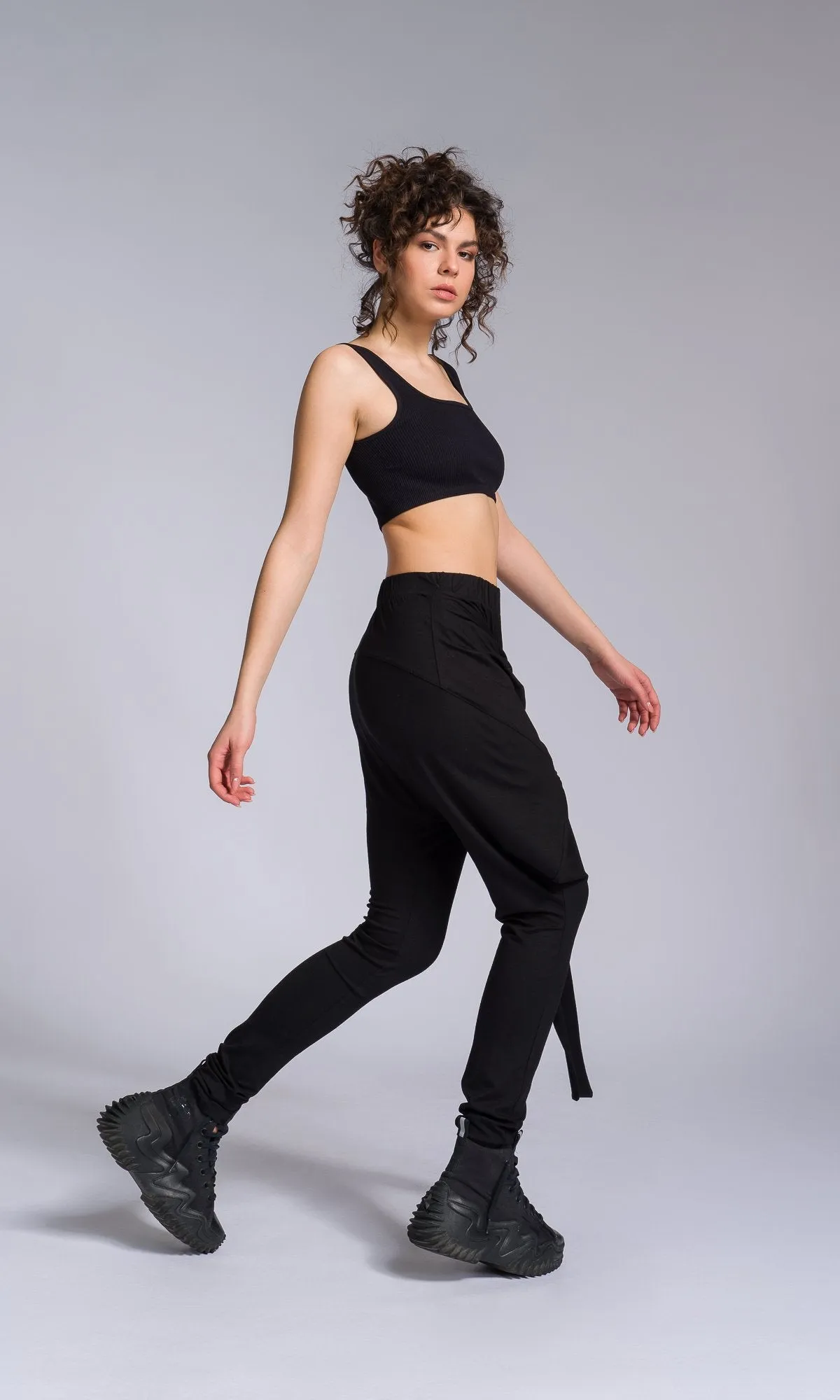 Jersey Wrap Pants with Slim Leg