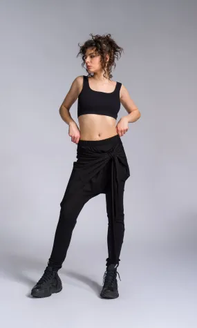 Jersey Wrap Pants with Slim Leg