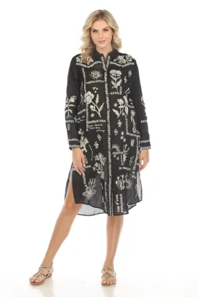 Johnny Was Workshop Botanique Western Overshirt Dress Boho Chic W29524
