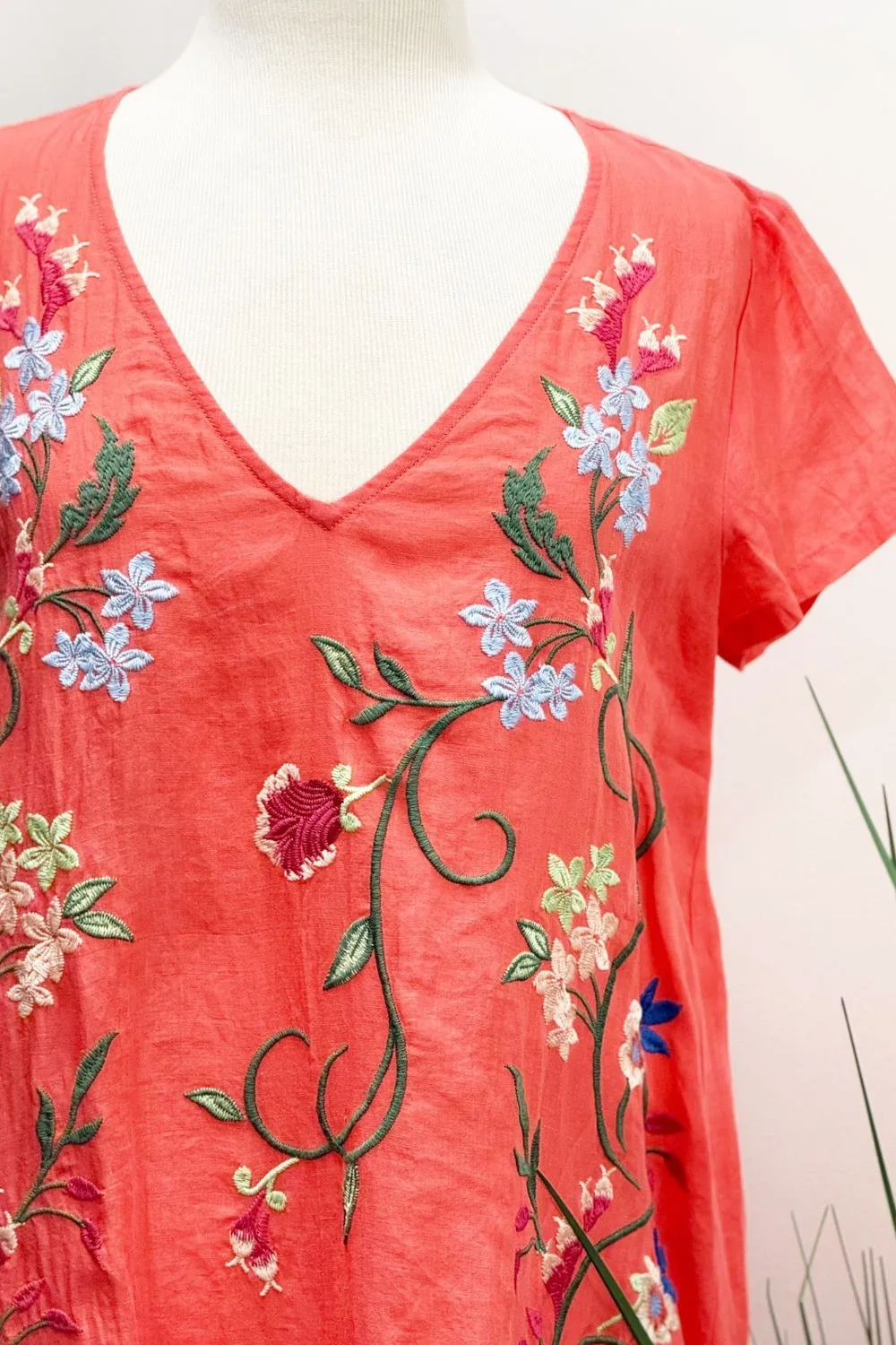 Johnny Was Workshop Madaleina Floral Drape Tunic Dress W35224 *