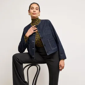 Kane Cropped Jacket - Stretch Denim :: Midnight Wash