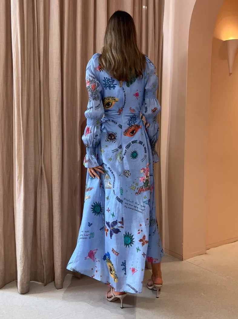 Kate Ford Caracus Cut Out Gown in Multi