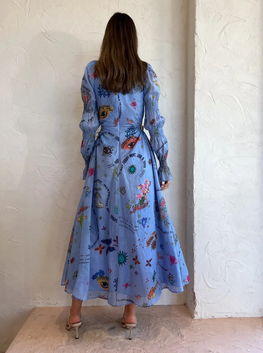 Kate Ford Caracus Cut Out Gown in Multi