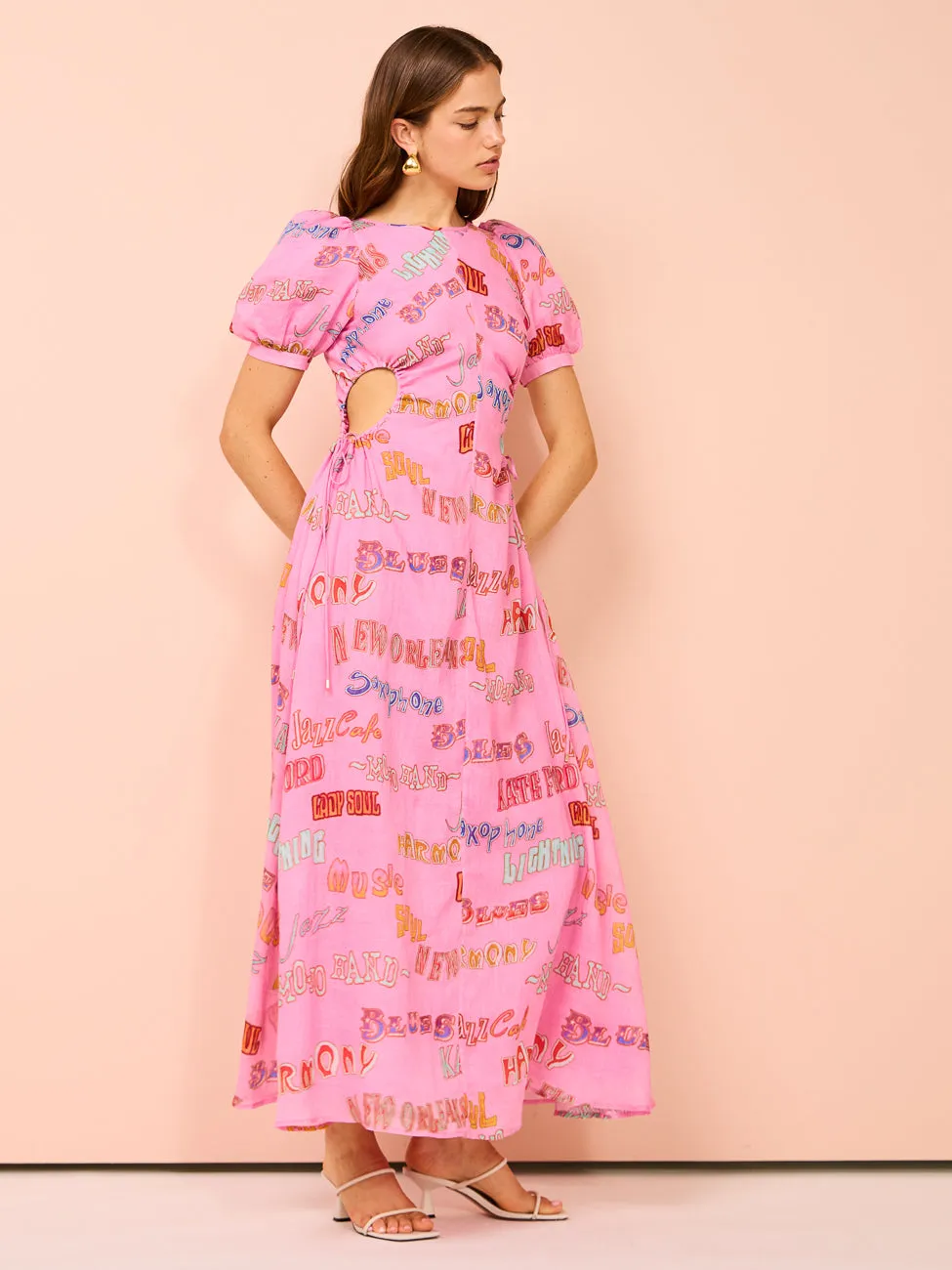Kate Ford Cavalcade Puff Gown in Multi