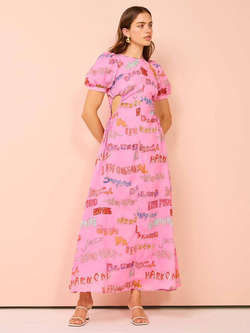 Kate Ford Cavalcade Puff Gown in Multi