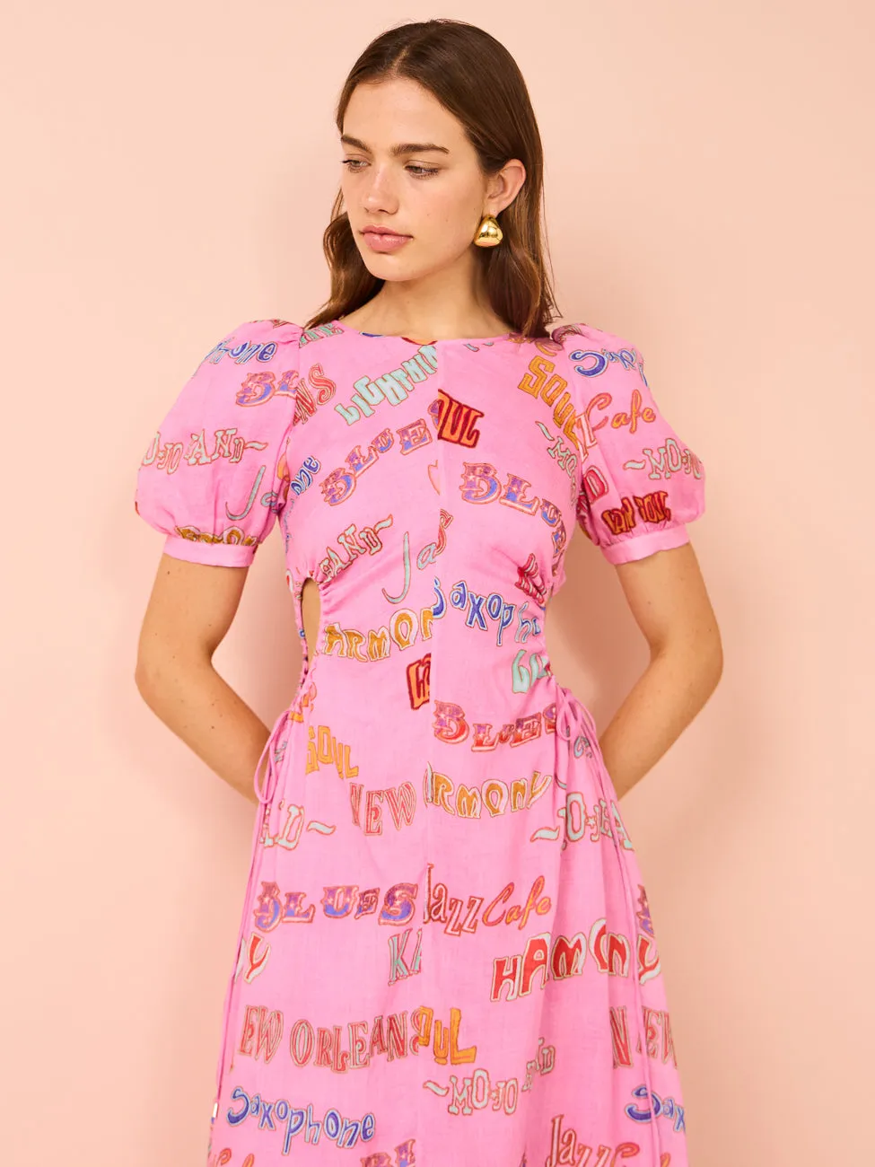 Kate Ford Cavalcade Puff Gown in Multi