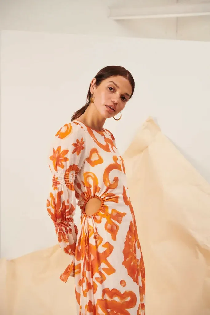Kate Ford Elis Cut Out Gown Print Size 8, 12