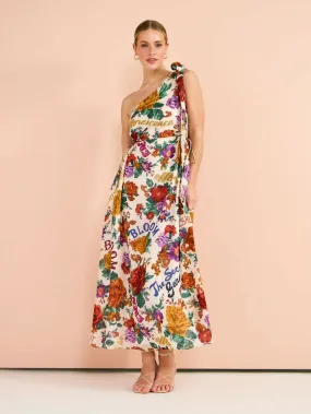 Kate Ford Palermo Tie Cut Dress Floral Size 10, 12
