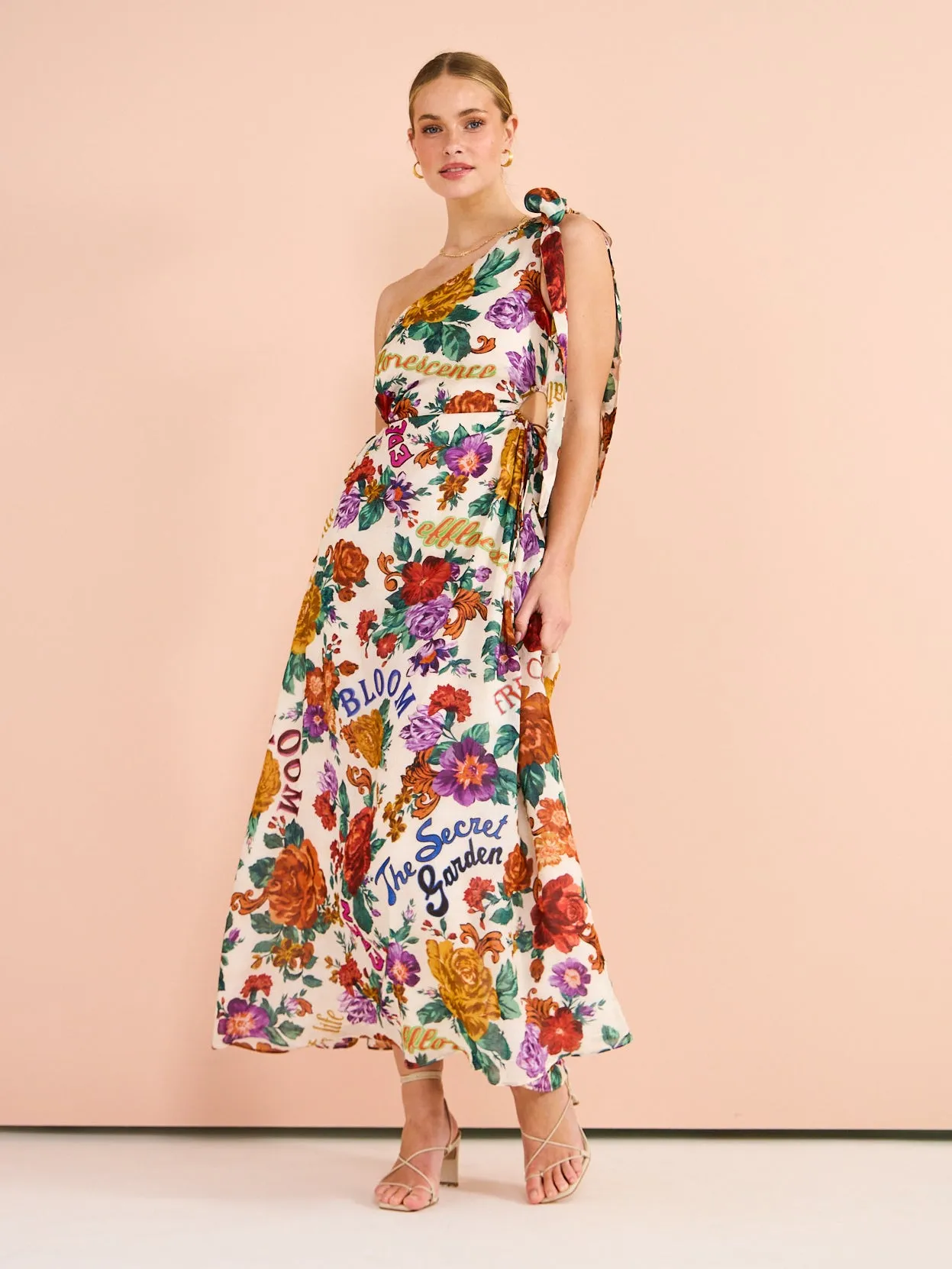 Kate Ford Palermo Tie Cut Dress in Multi