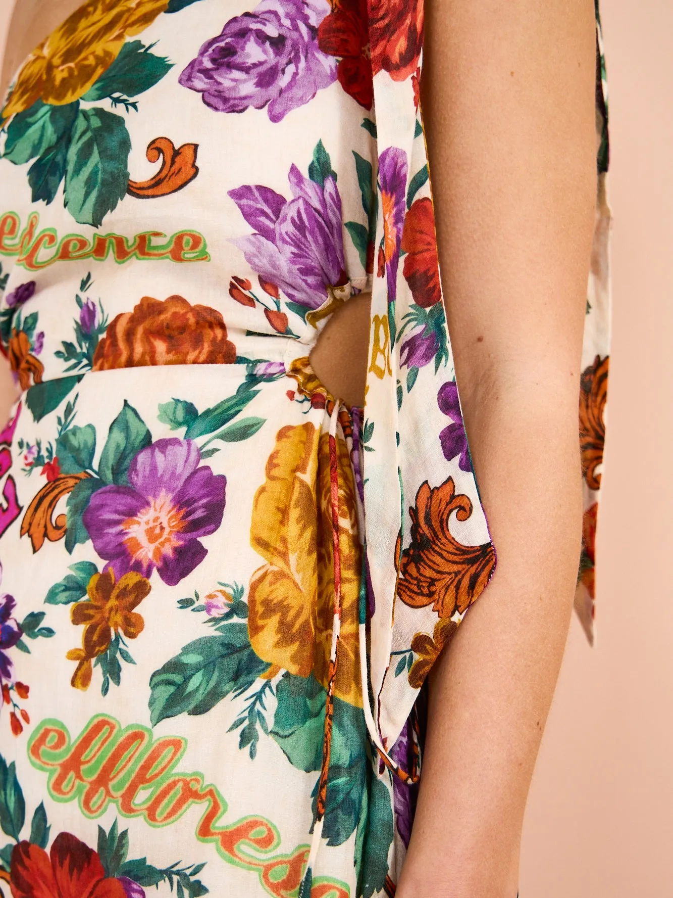 Kate Ford Palermo Tie Cut Dress in Multi