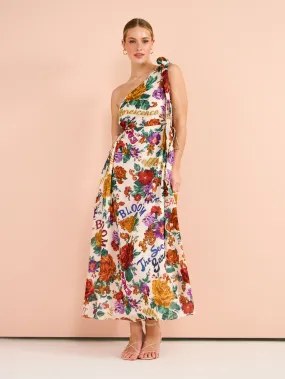 Kate Ford Palermo Tie Cut Dress in Multi