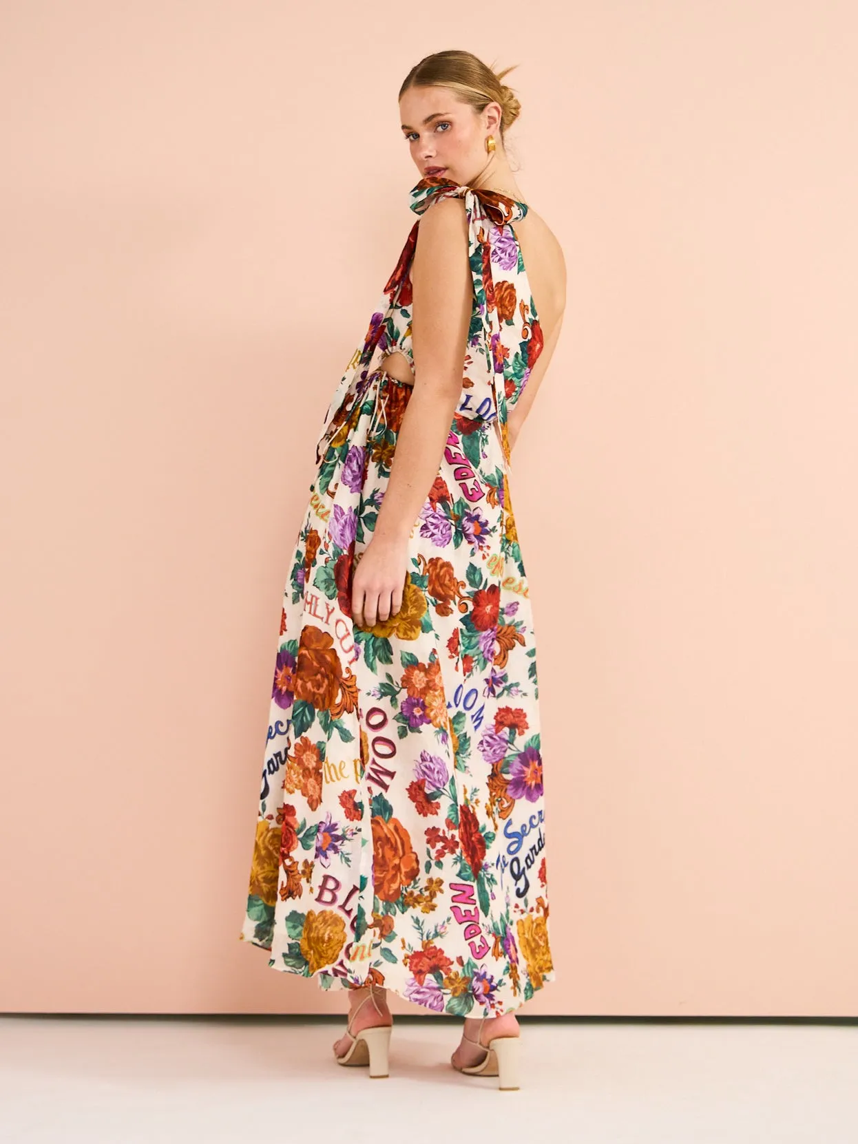 Kate Ford Palermo Tie Cut Dress in Multi