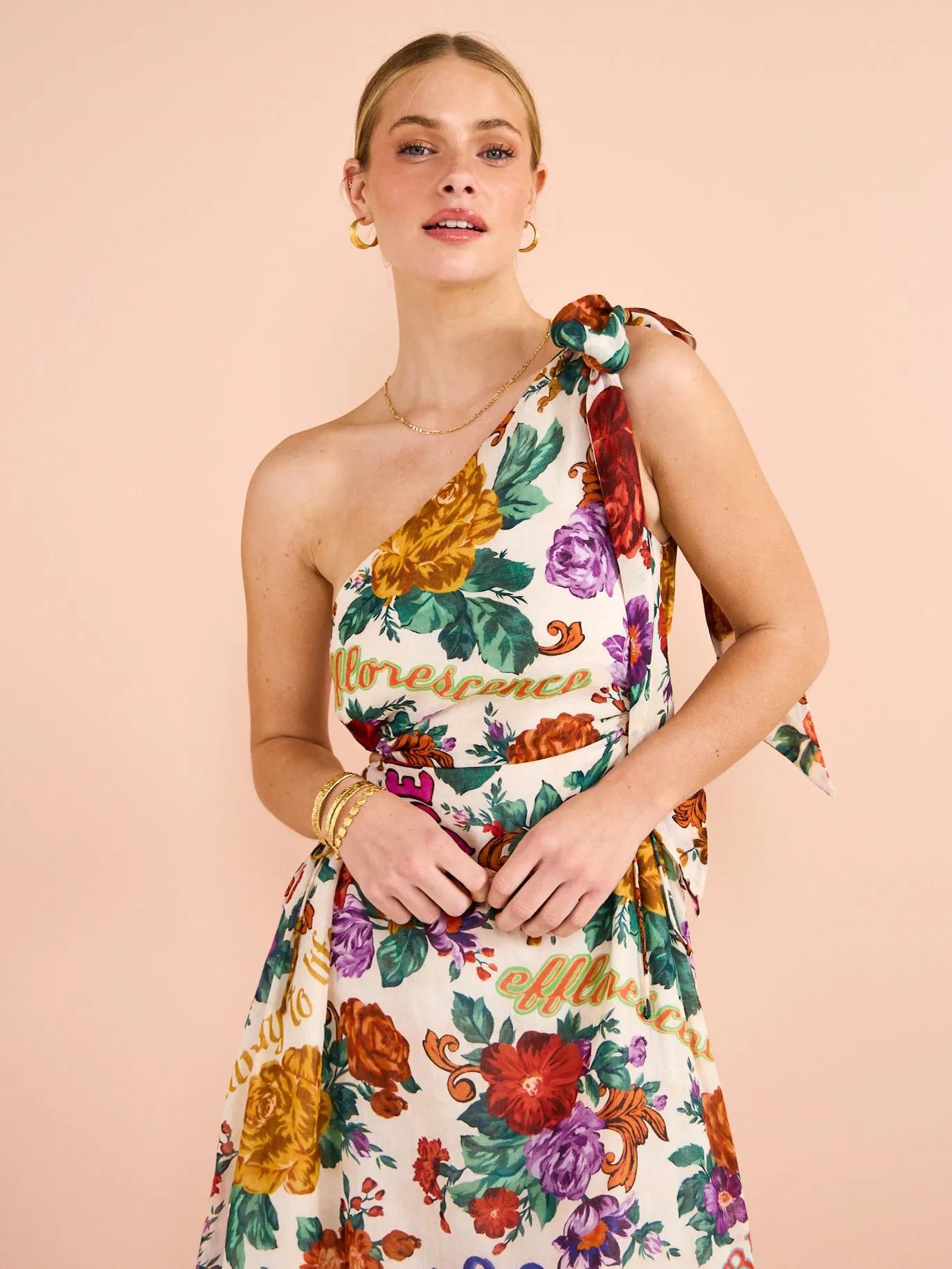 Kate Ford Palermo Tie Cut Dress in Multi