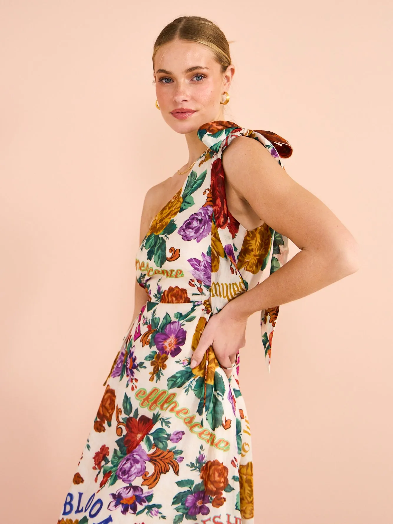 Kate Ford Palermo Tie Cut Dress in Multi