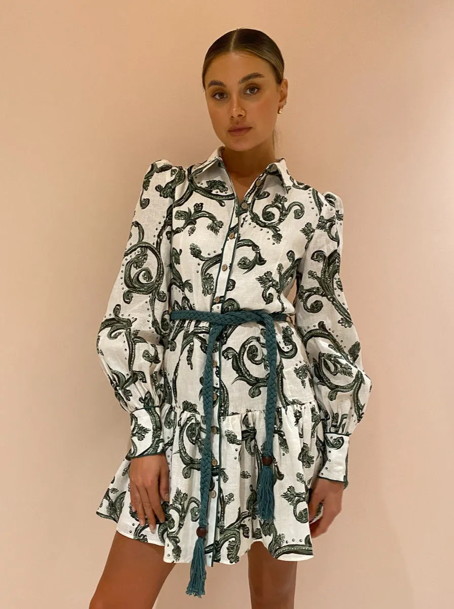 Kate Ford Zelie Short Shirt Dress in Valentina