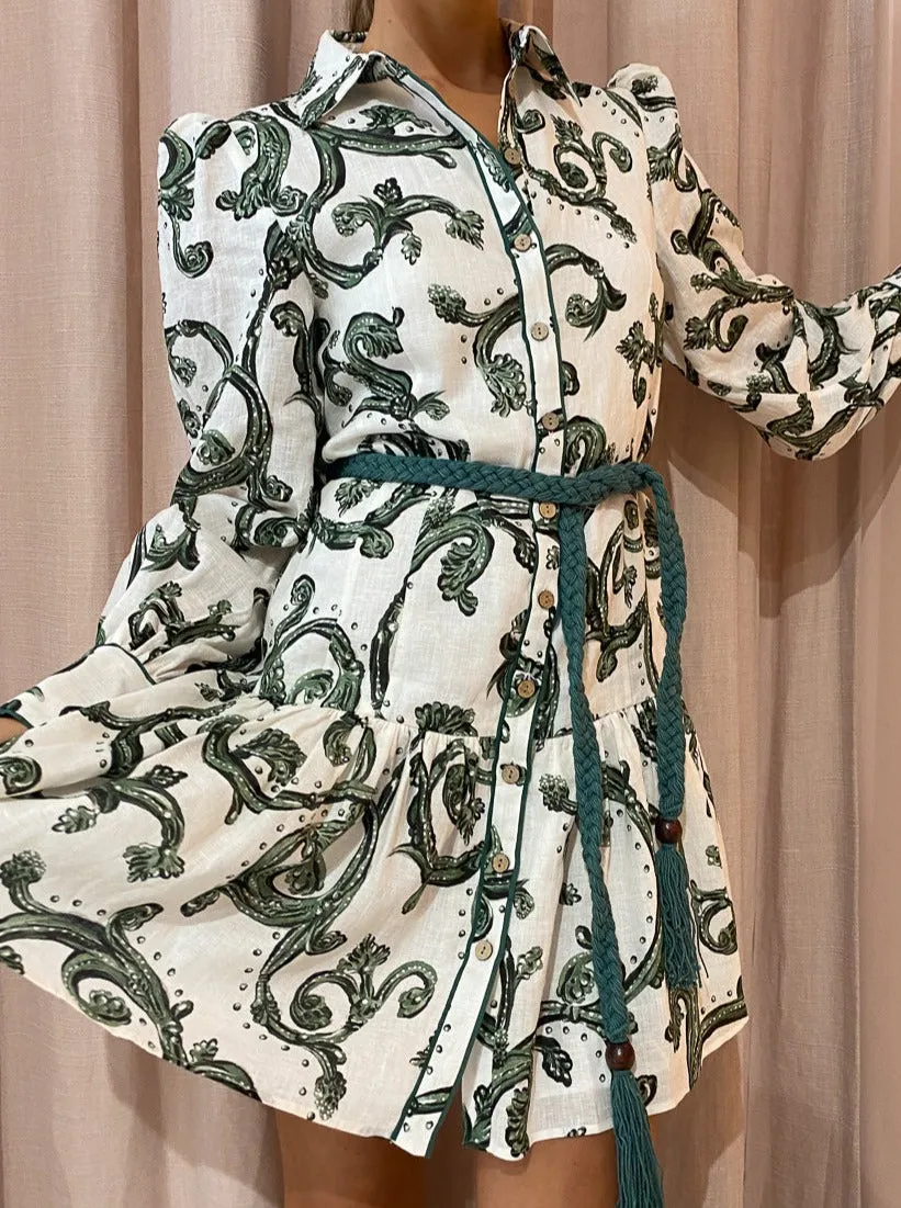 Kate Ford Zelie Short Shirt Dress in Valentina