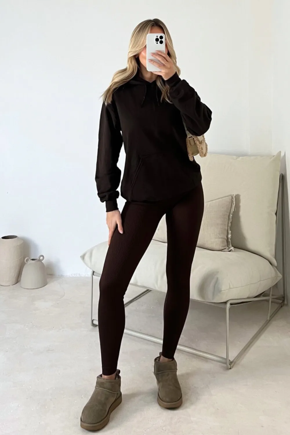 Kendall chocolate hoodie and legging set