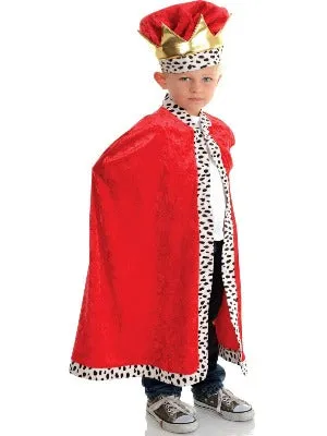 King Cape With Fur Trim Red
