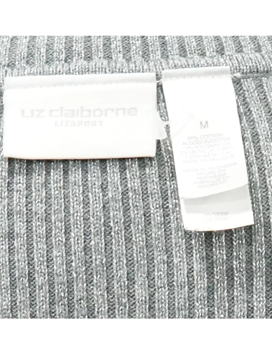 Knitted Polo Neck Jumper - L