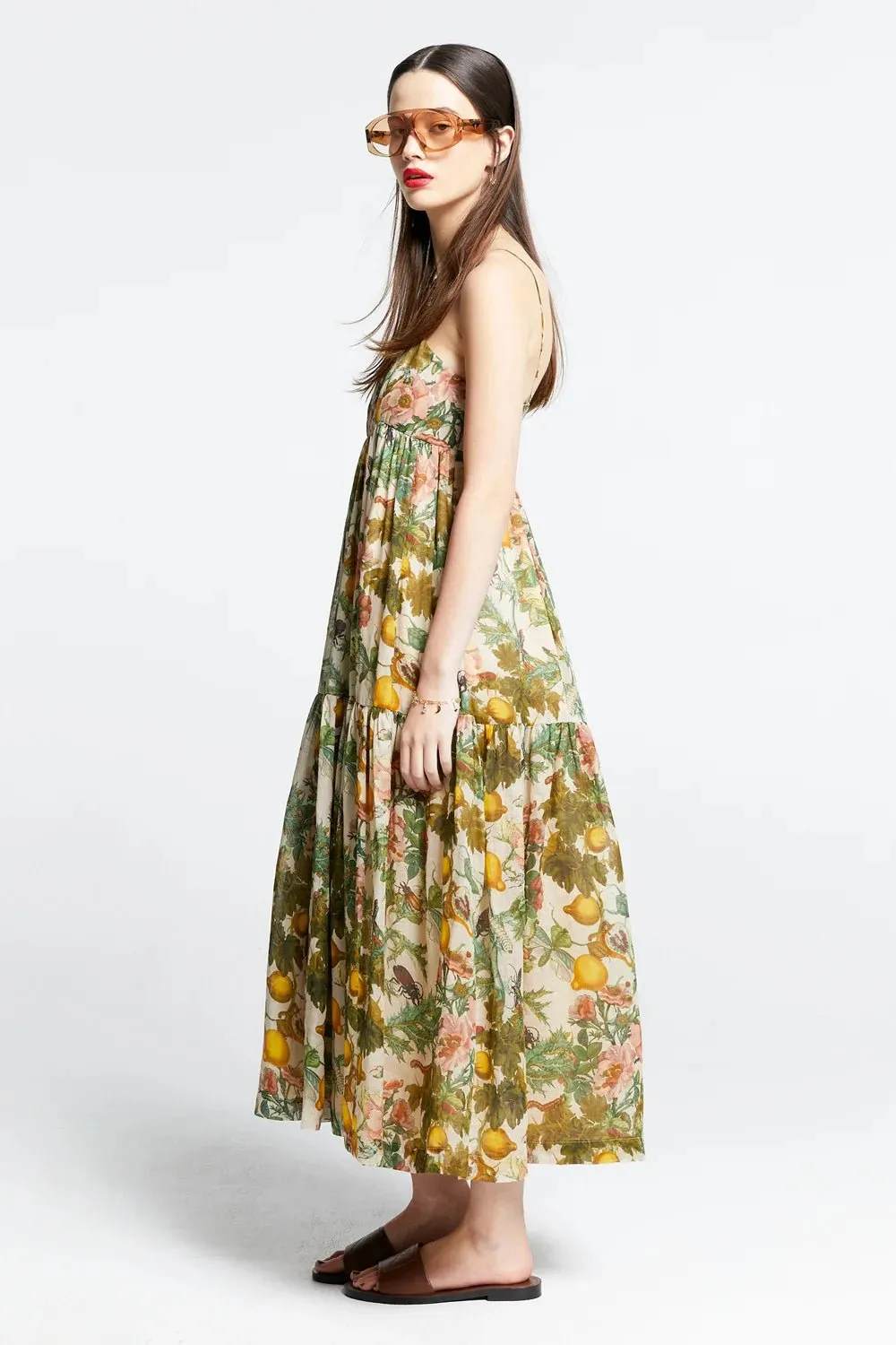 KW Zestful Dress | Insects & Fruit Washed Ramie