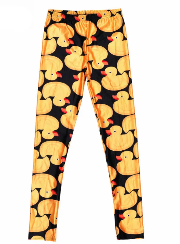 Leggings Yellow Ducks Funny Women Leggings Pants