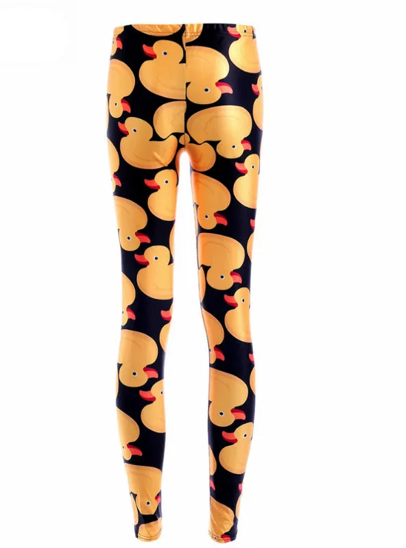 Leggings Yellow Ducks Funny Women Leggings Pants