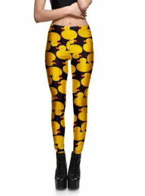 Leggings Yellow Ducks Funny Women Leggings Pants
