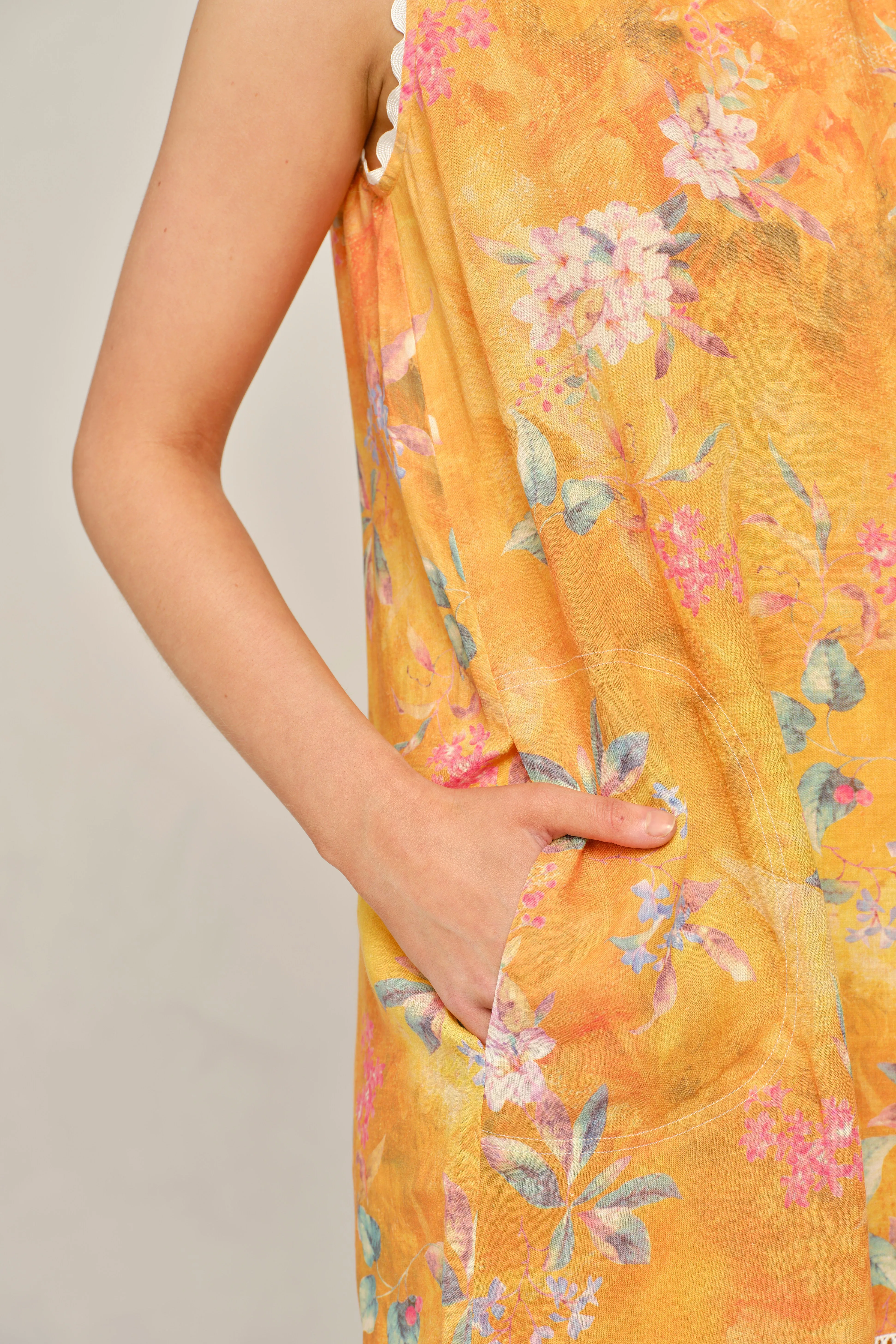 Lenna Ramie Dress in Sunset Delilah Print