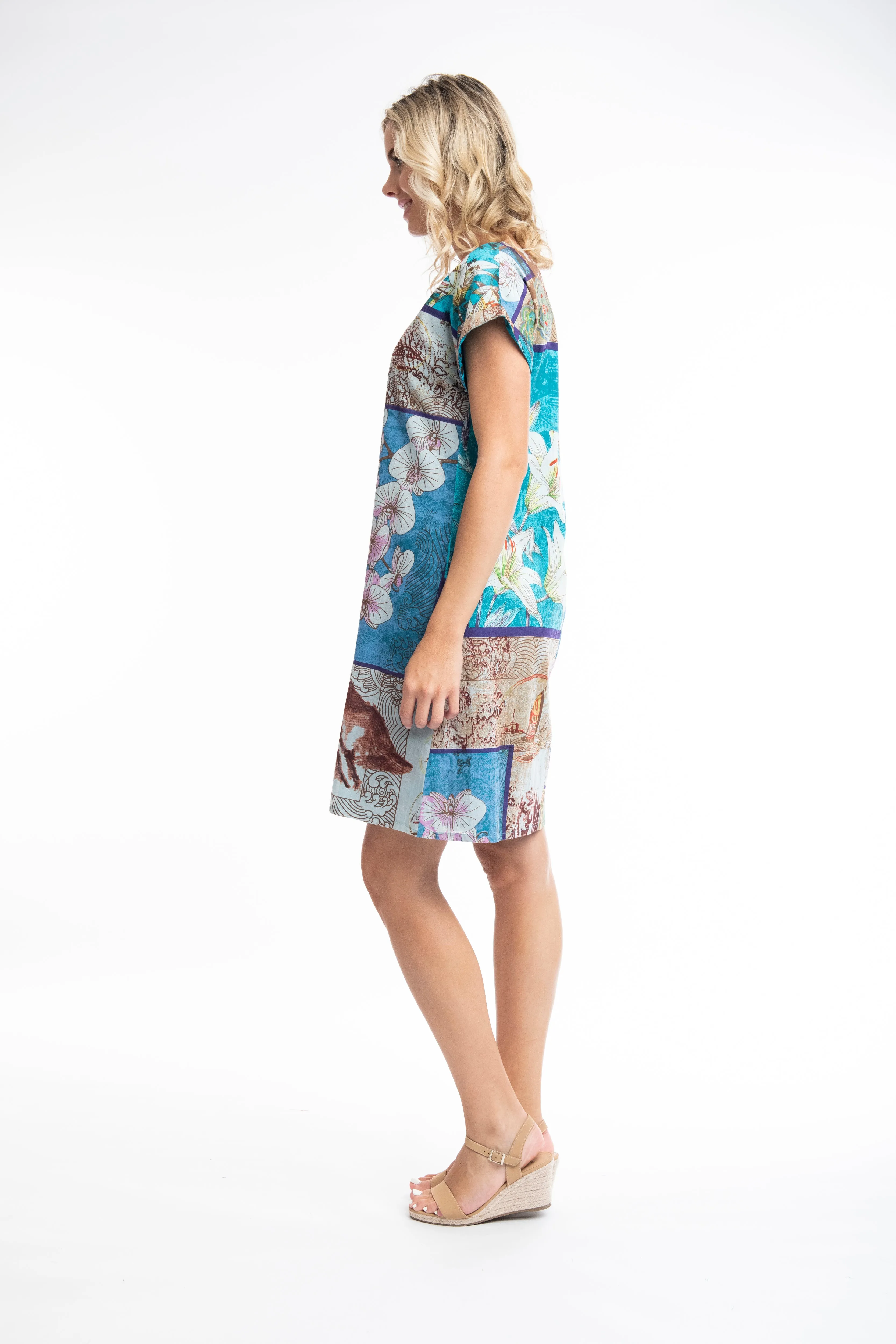 Leonardo Dress Shift Short Sleeve Reversible