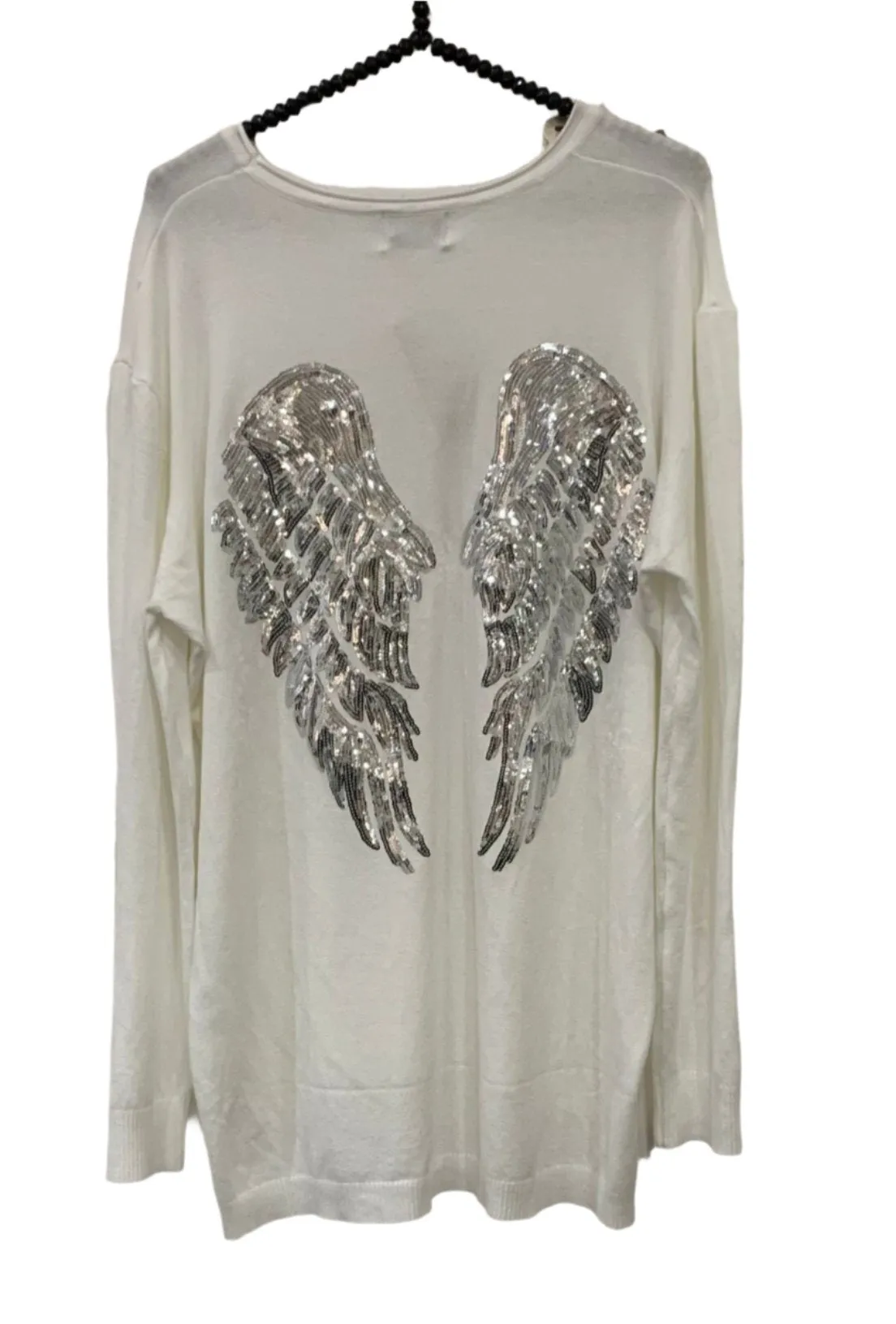 Limited Edition Angels Batwing Jumper In Shocking Pink Made In Italy By Feathers Of Italy
