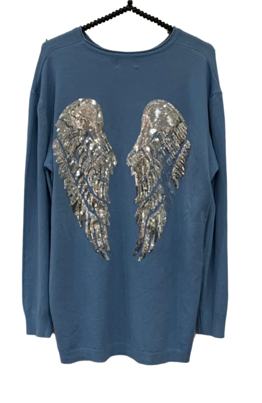 Limited Edition Angels Batwing Jumper In Shocking Pink Made In Italy By Feathers Of Italy