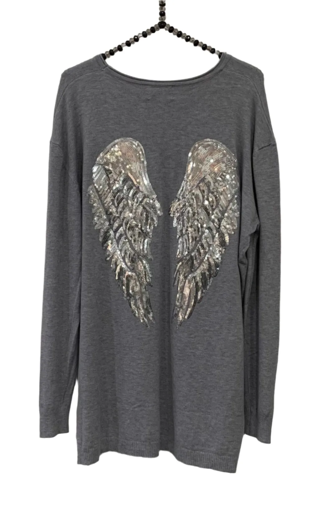 Limited Edition Angels Batwing Jumper In Shocking Pink Made In Italy By Feathers Of Italy