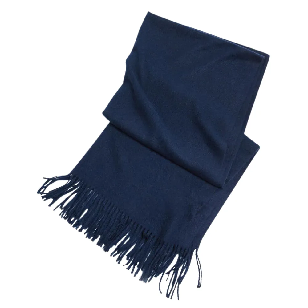 Look by M Soft Basic Navy Cashmere Scarf (Women's)