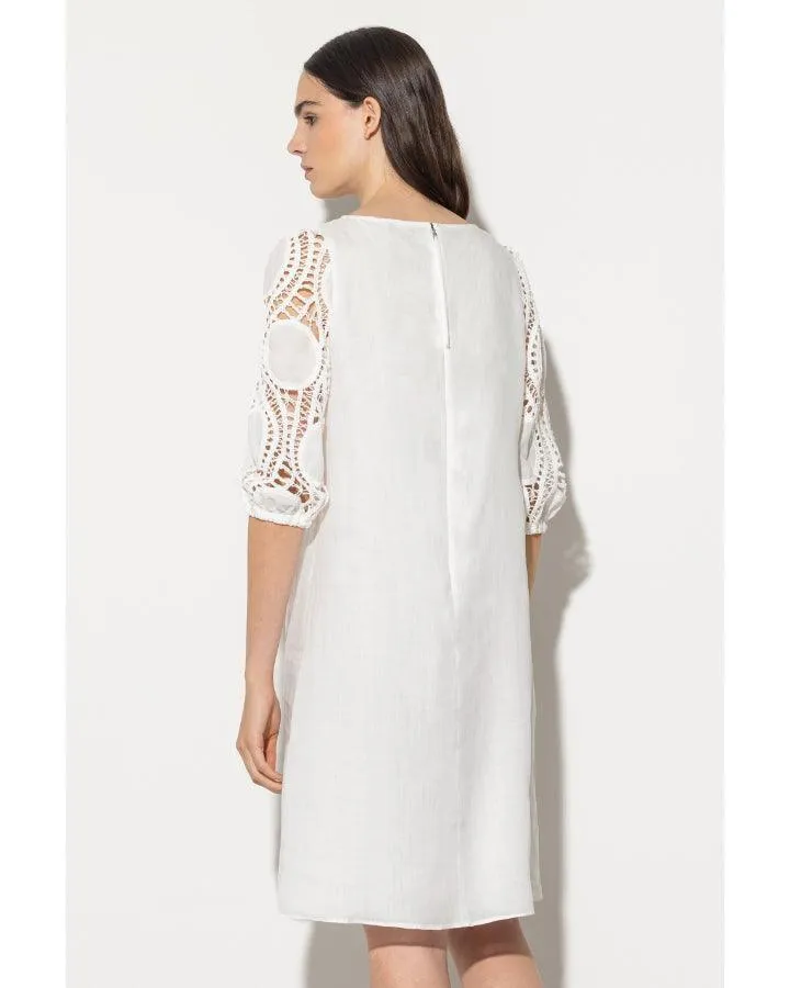 Luisa Cerano Crochet Sleeve Dress