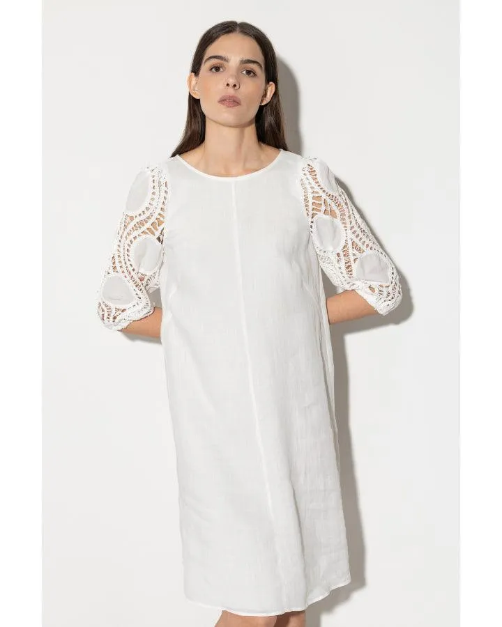 Luisa Cerano Crochet Sleeve Dress
