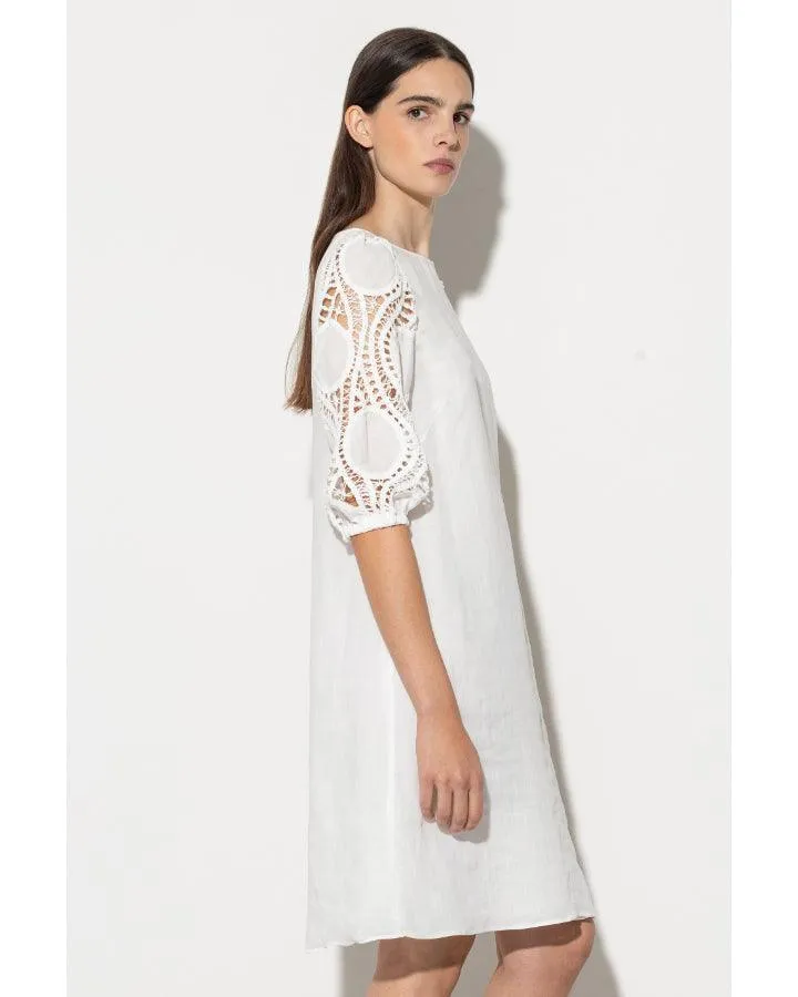 Luisa Cerano Crochet Sleeve Dress