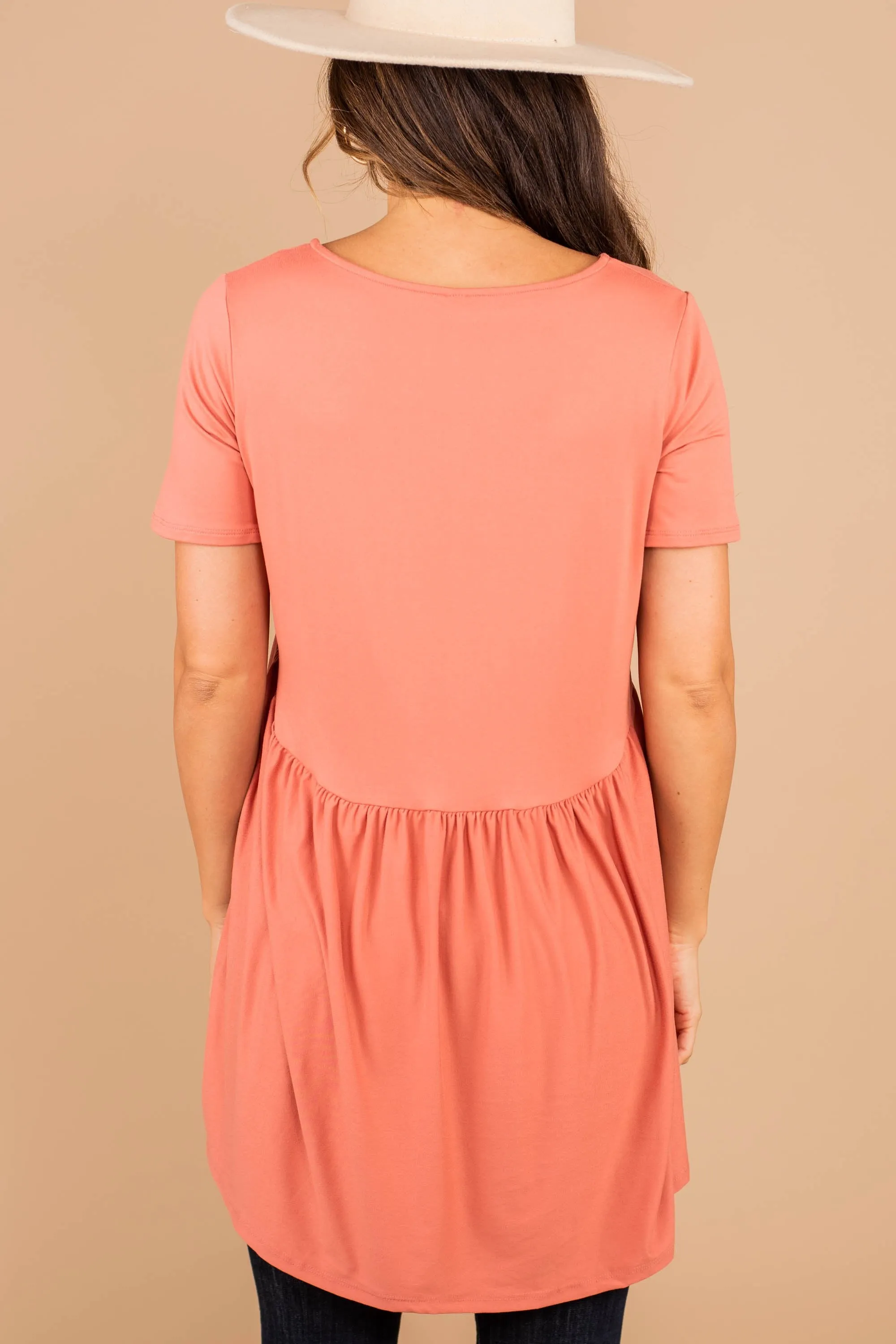 Make It Known Ash Rose Pink Babydoll Top