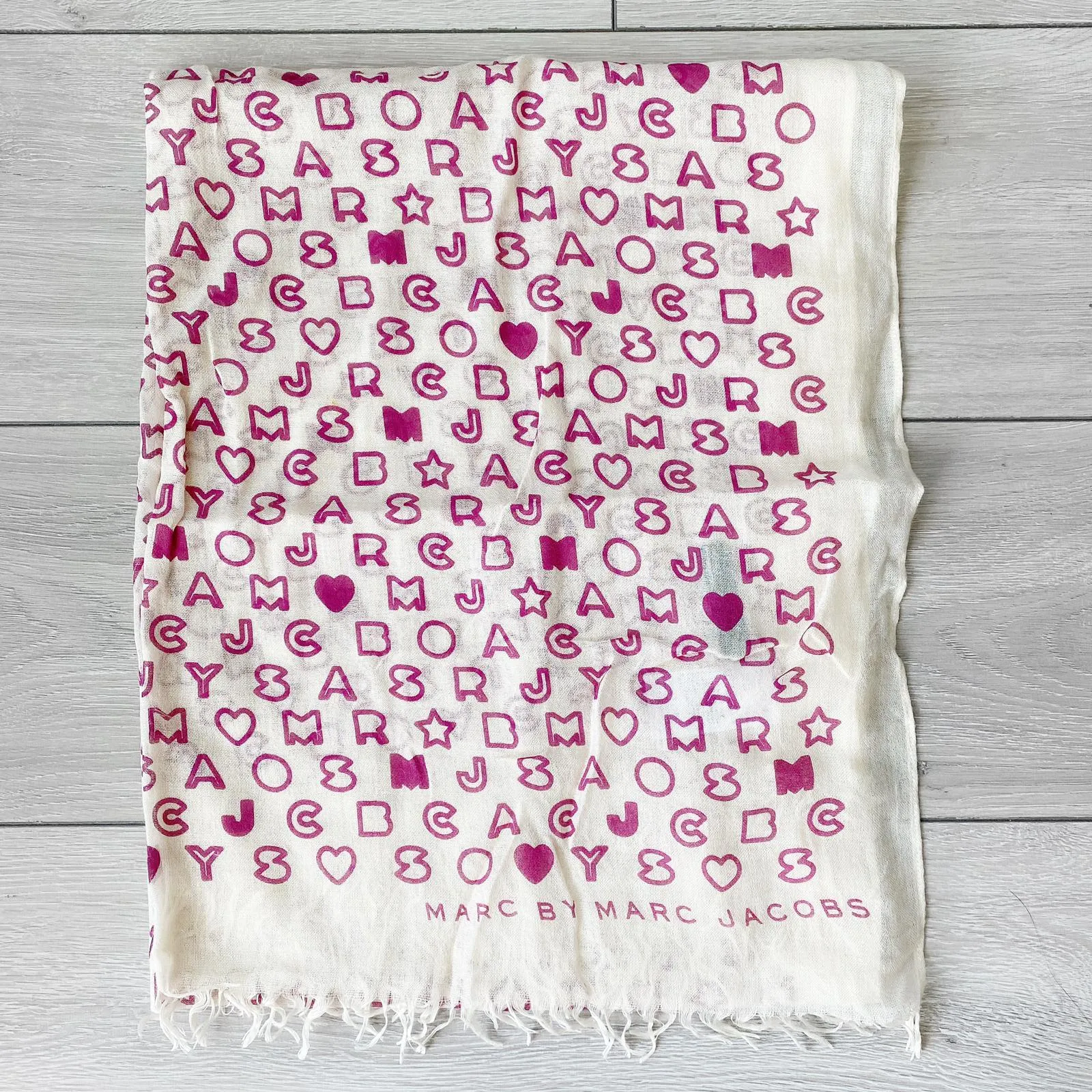Marc by Marc Jacobs Beige Viscose & Cashmere Scarf