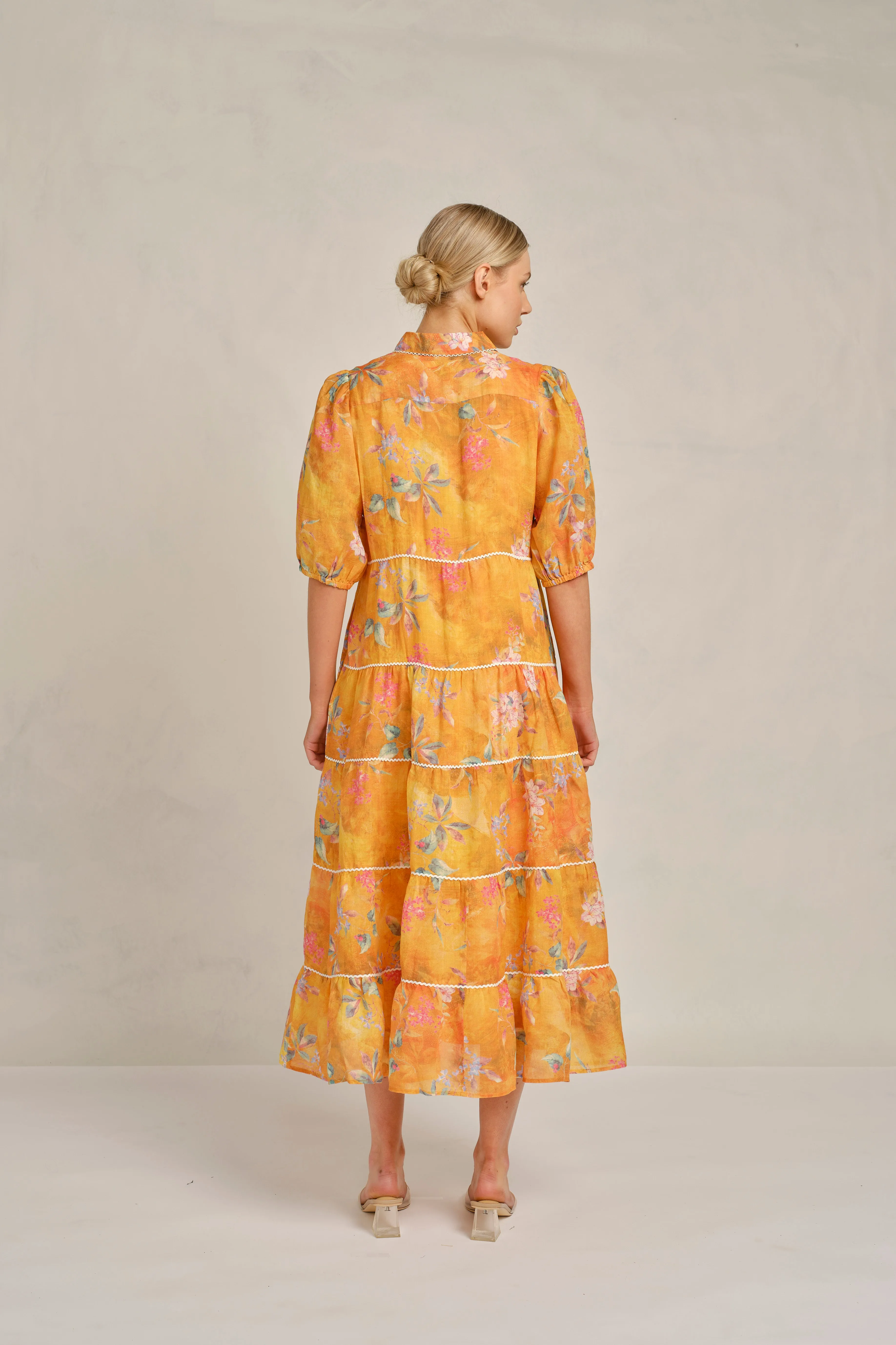 Marlow Ramie dress in Sunset Delilah Print