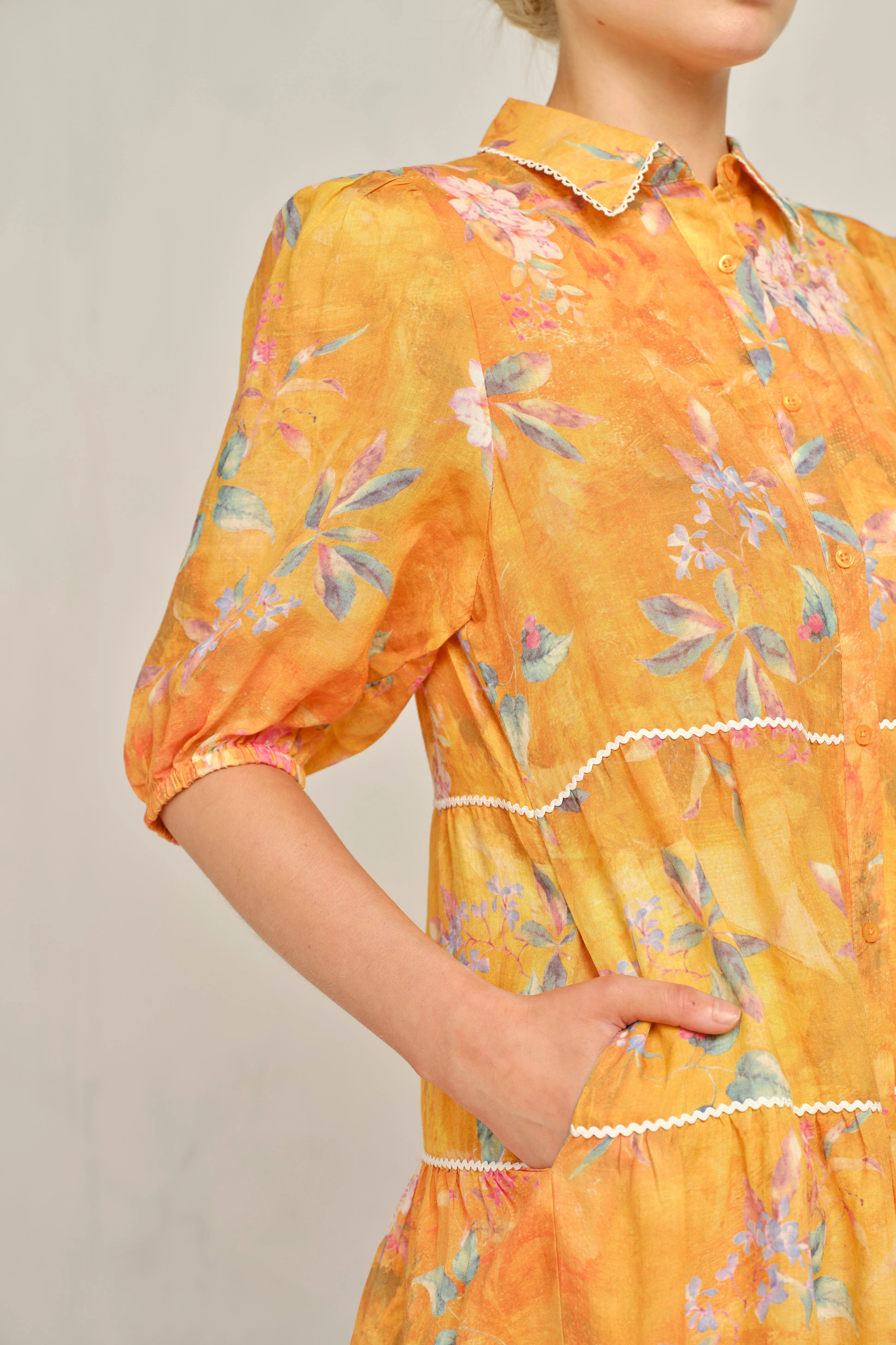 Marlow Ramie dress in Sunset Delilah Print