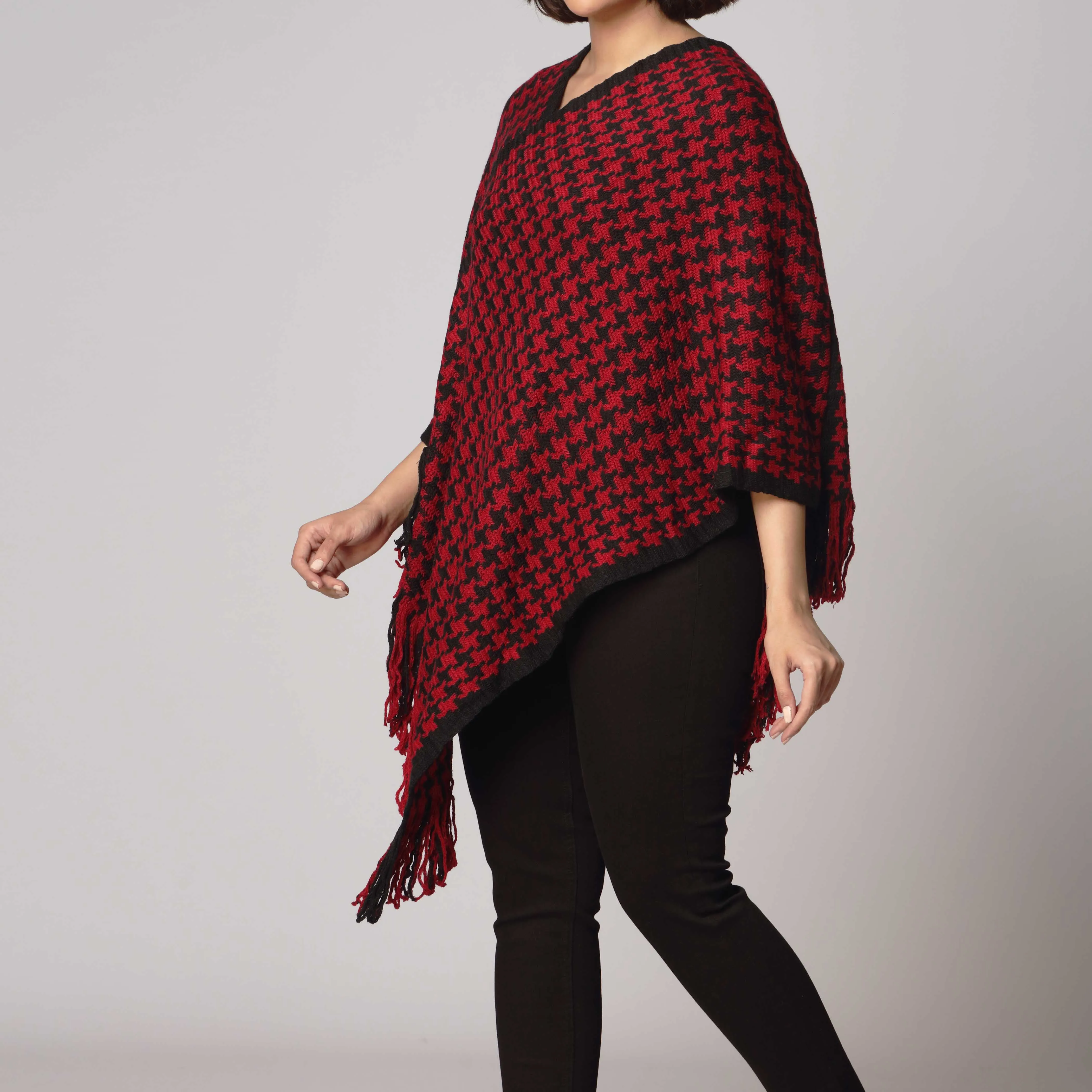 Maroon Cape Shawl PW2808
