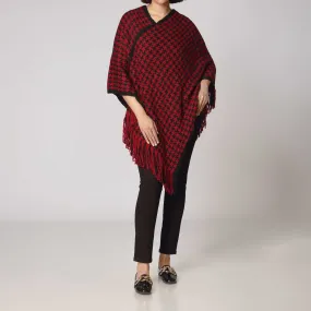 Maroon Cape Shawl PW2808