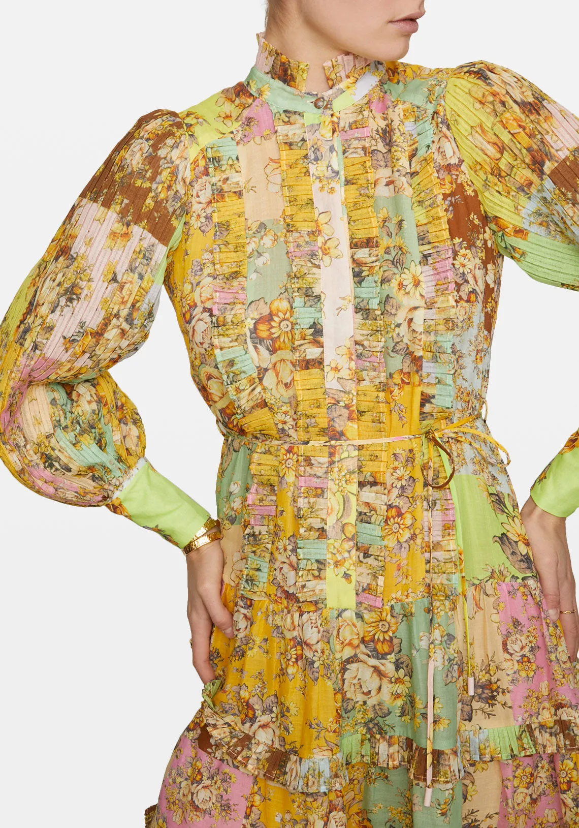 MATILDE PLEAT SHIRT DRESS MULTI